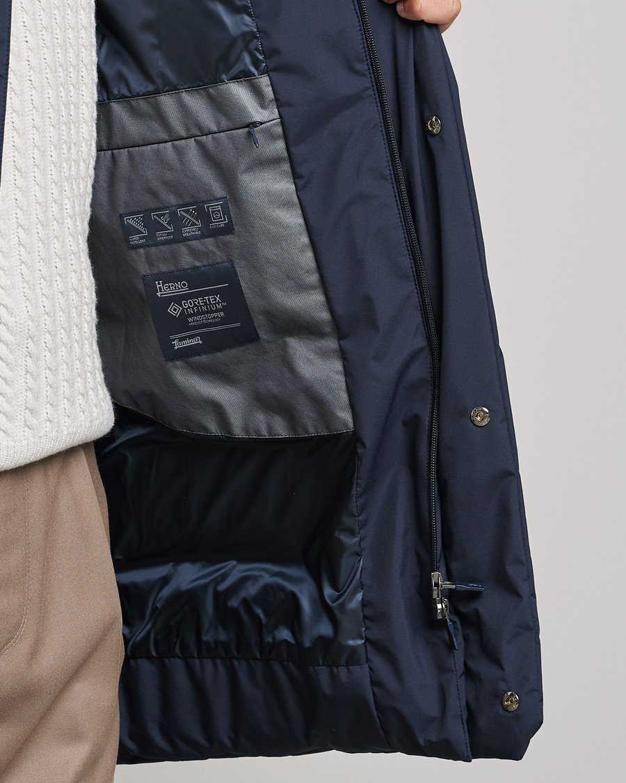 Herren | Jacken | Herno | Laminar Hooded Down Parka Navy