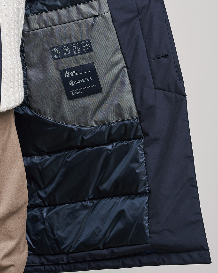 Herren | Jacken | Herno | Laminar Goretex Nylon Coat Navy