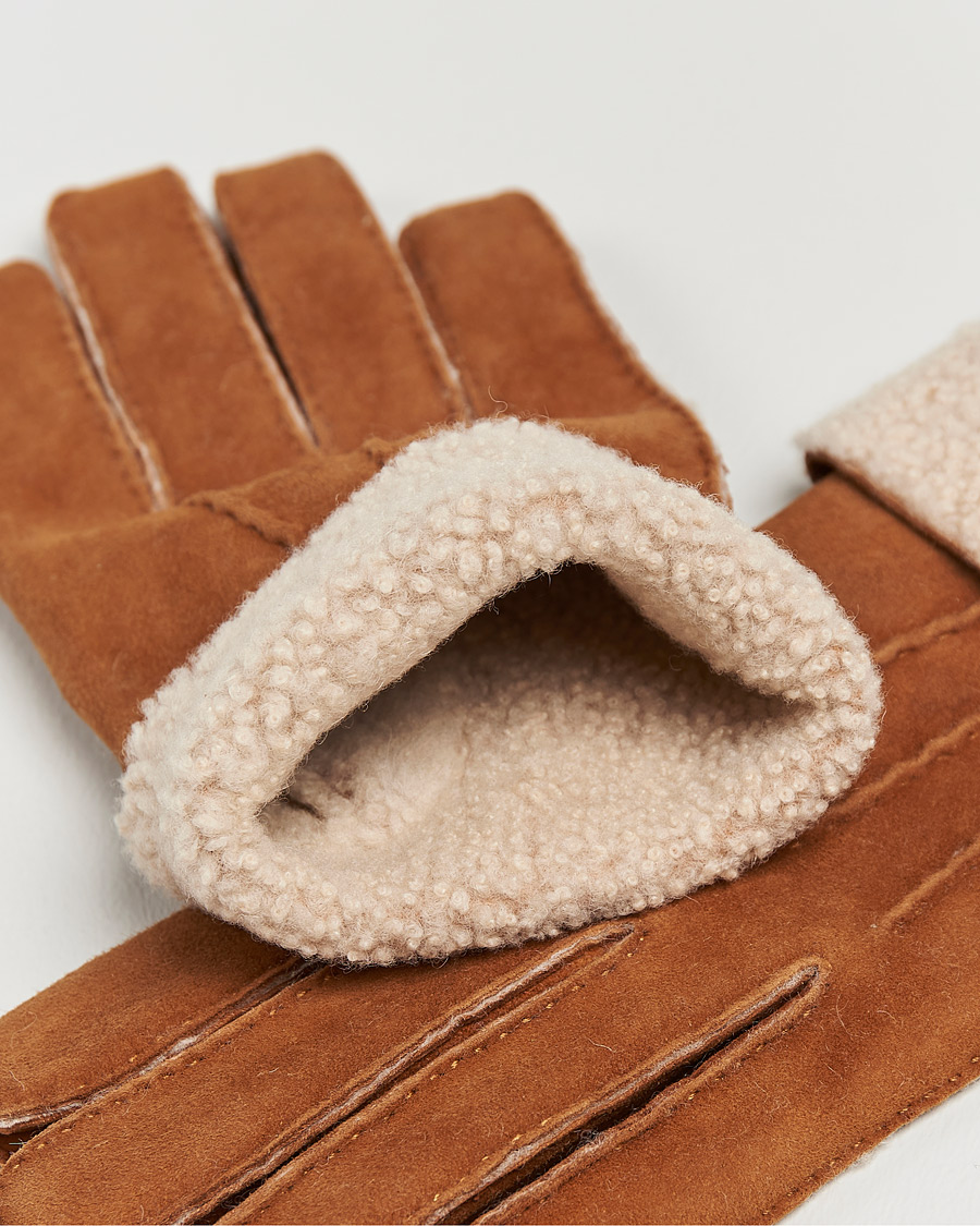 Herren | Handschuhe | Hestra | Bernard Lambskin Suede Glove Cognac