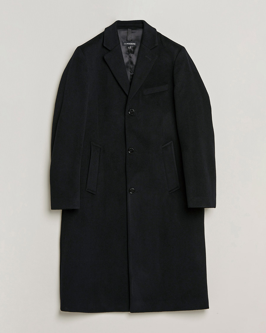 Herren | Jacken | J.Lindeberg | Burke Wool/Cashmere Coat Black