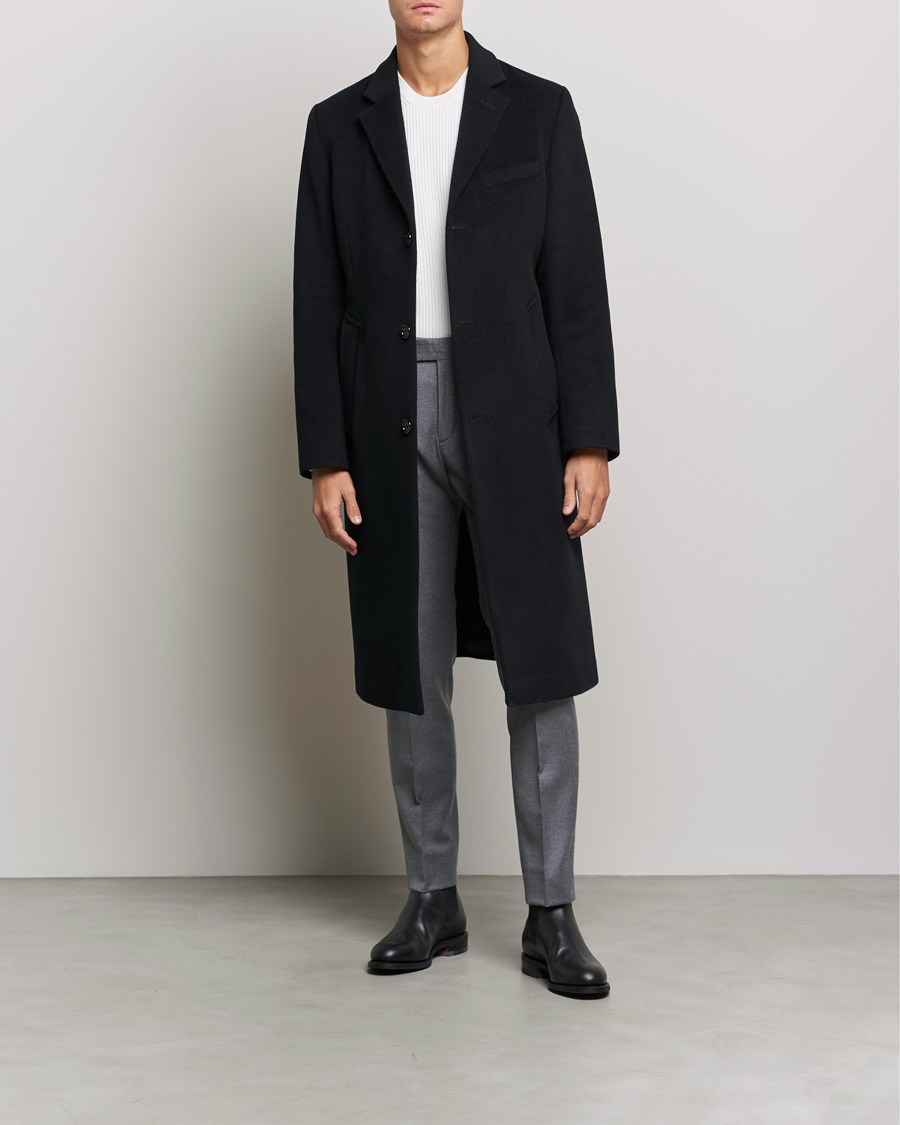 Herren | Jacken | J.Lindeberg | Burke Wool/Cashmere Coat Black