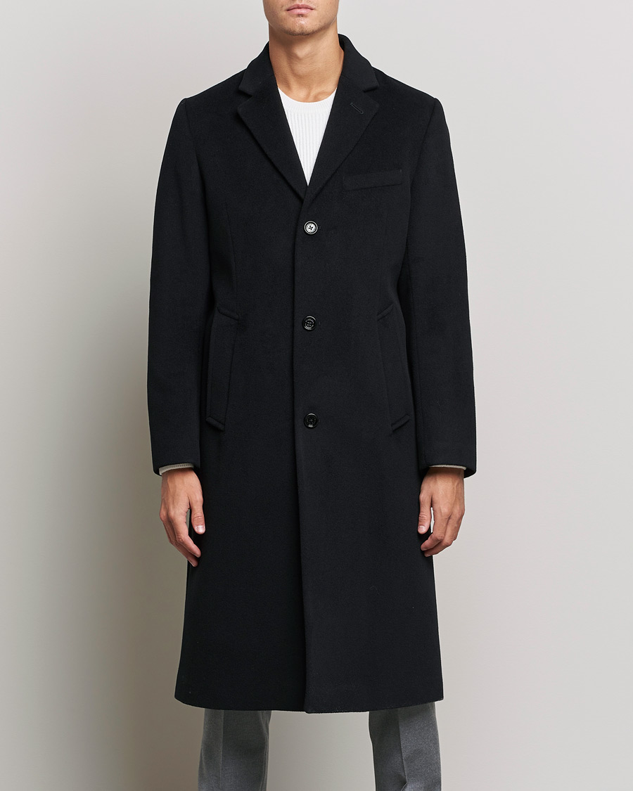 Herren | Jacken | J.Lindeberg | Burke Wool/Cashmere Coat Black