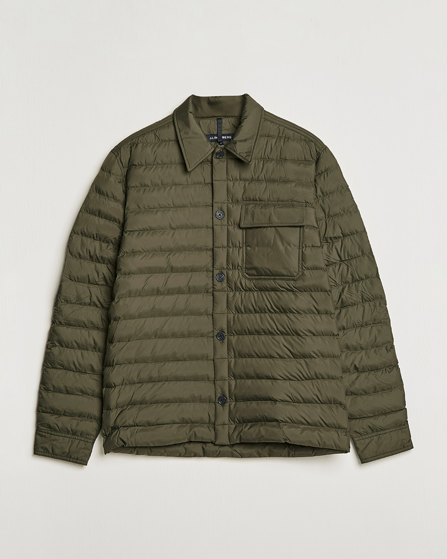 Herren | Hemden | J.Lindeberg | Gorman Quilted Overshirt Forest Green