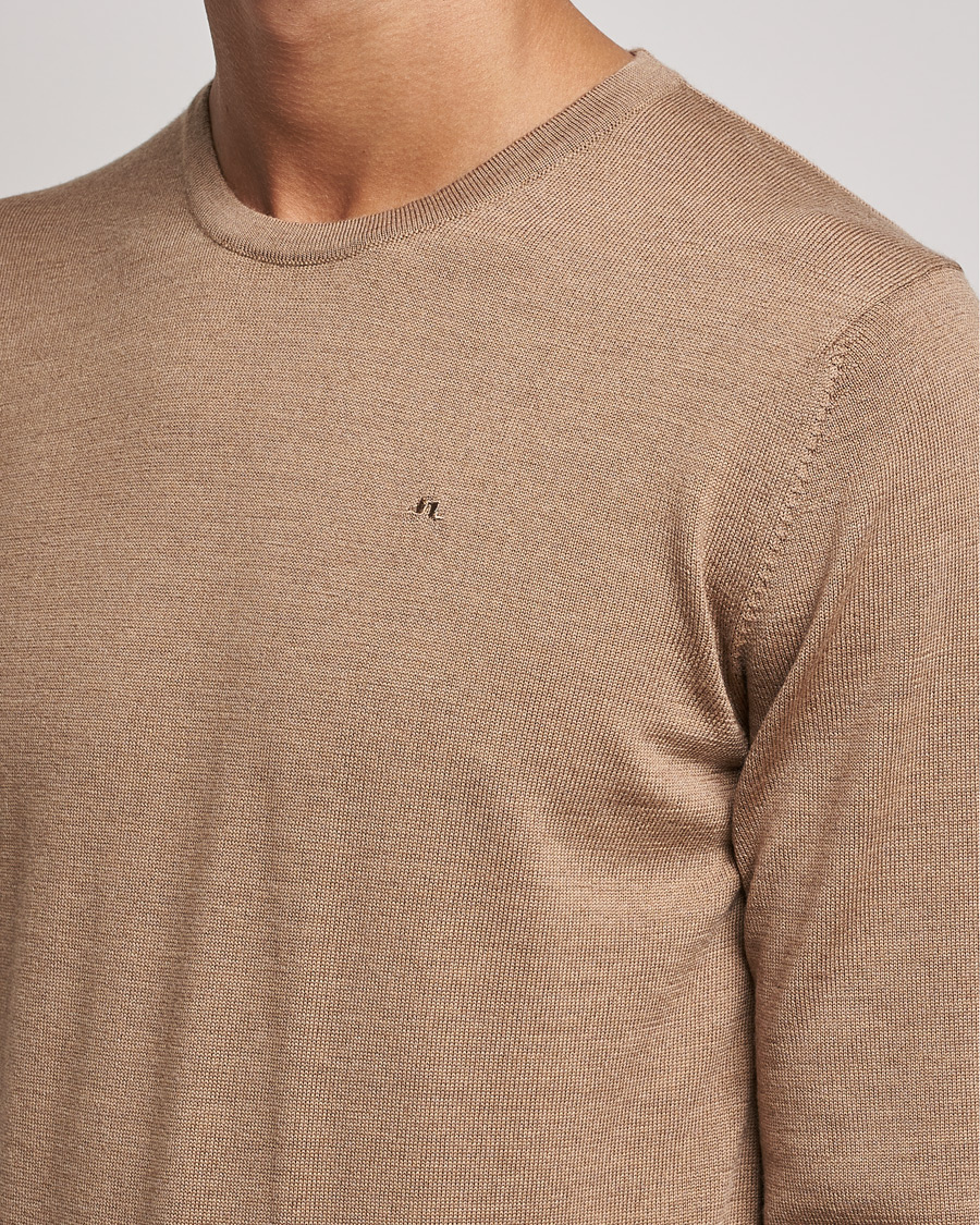 Herren | Pullover | J.Lindeberg | Lyle True Merino Crew Neck Pullover Tiger Brown