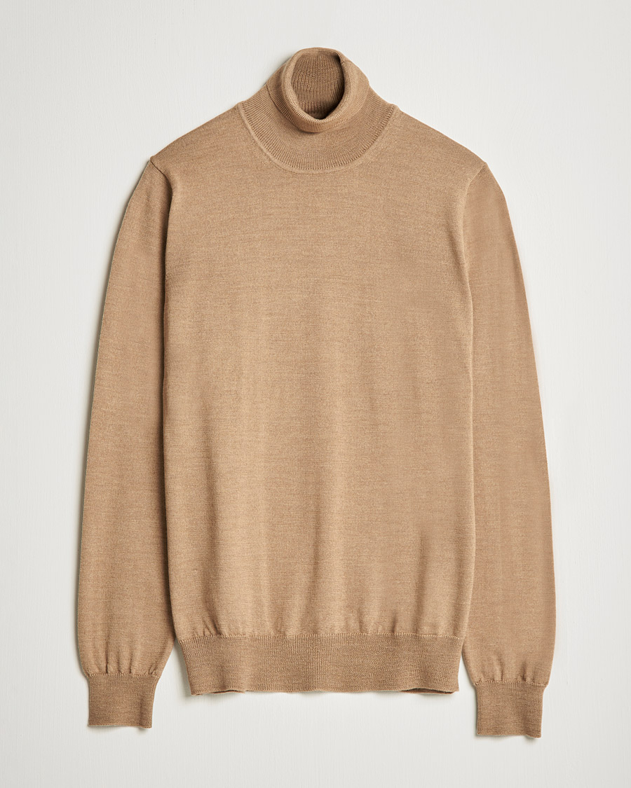 Herren | Pullover | J.Lindeberg | Lyd True Merino Polo Tiger Brown