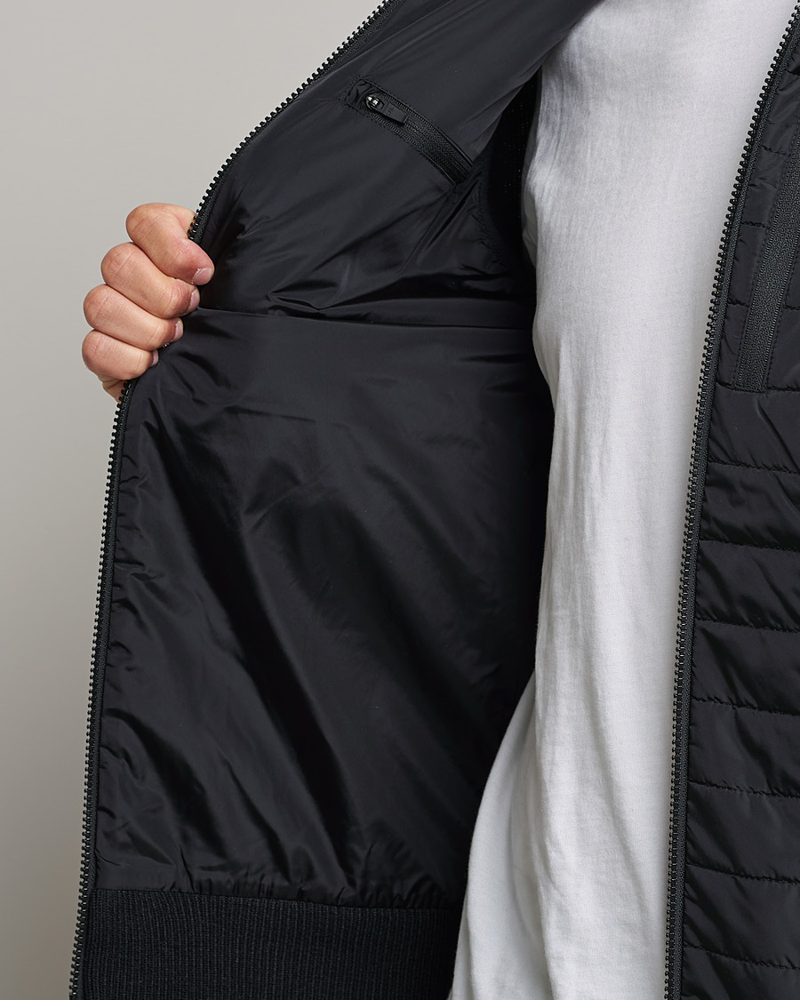 Herren | Pullover | J.Lindeberg | Pierre Knitted Hybrid Full Zip Hood Black