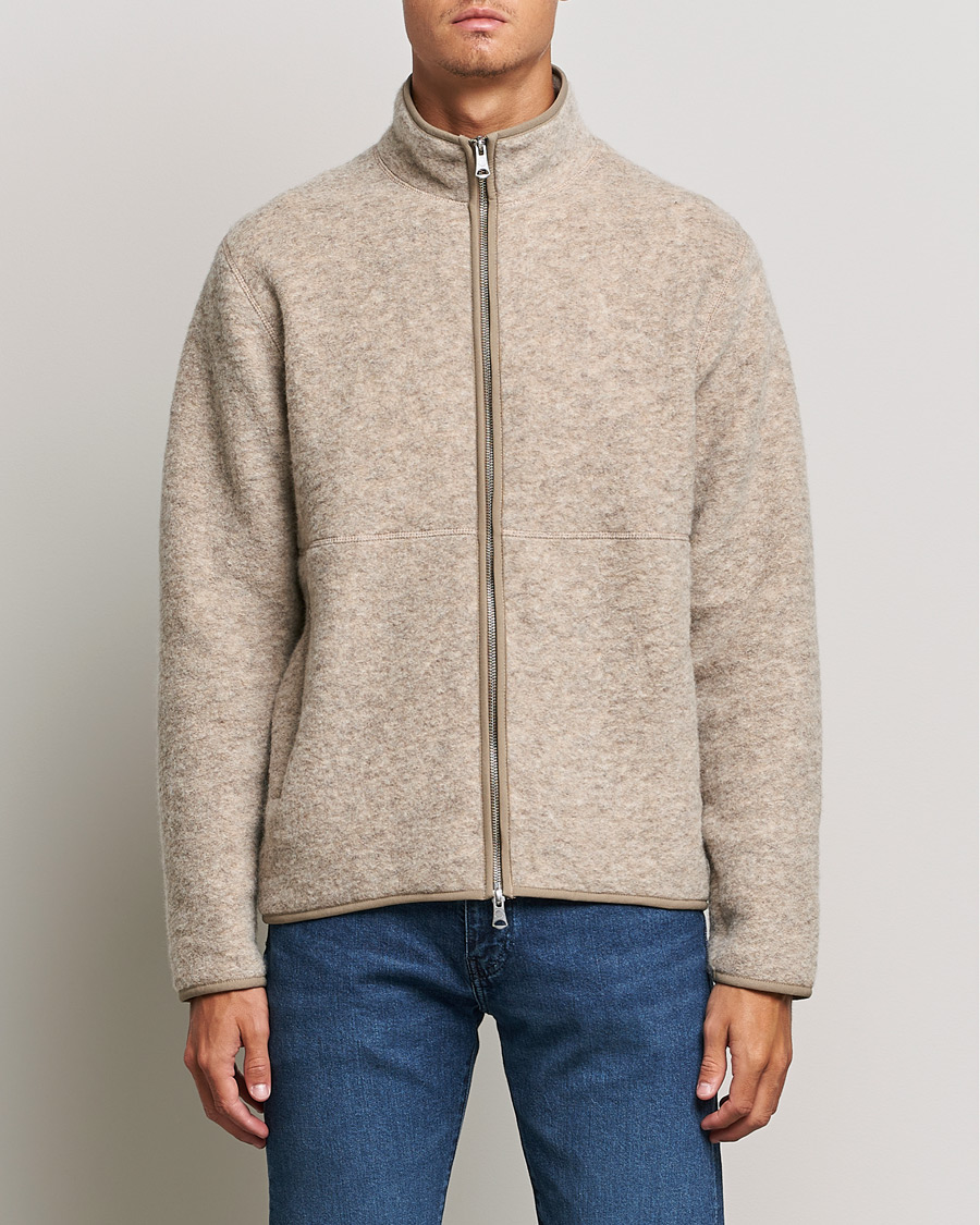 Herren | Pullover | J.Lindeberg | Dustin Wool Fleece Jacket Tiger Brown