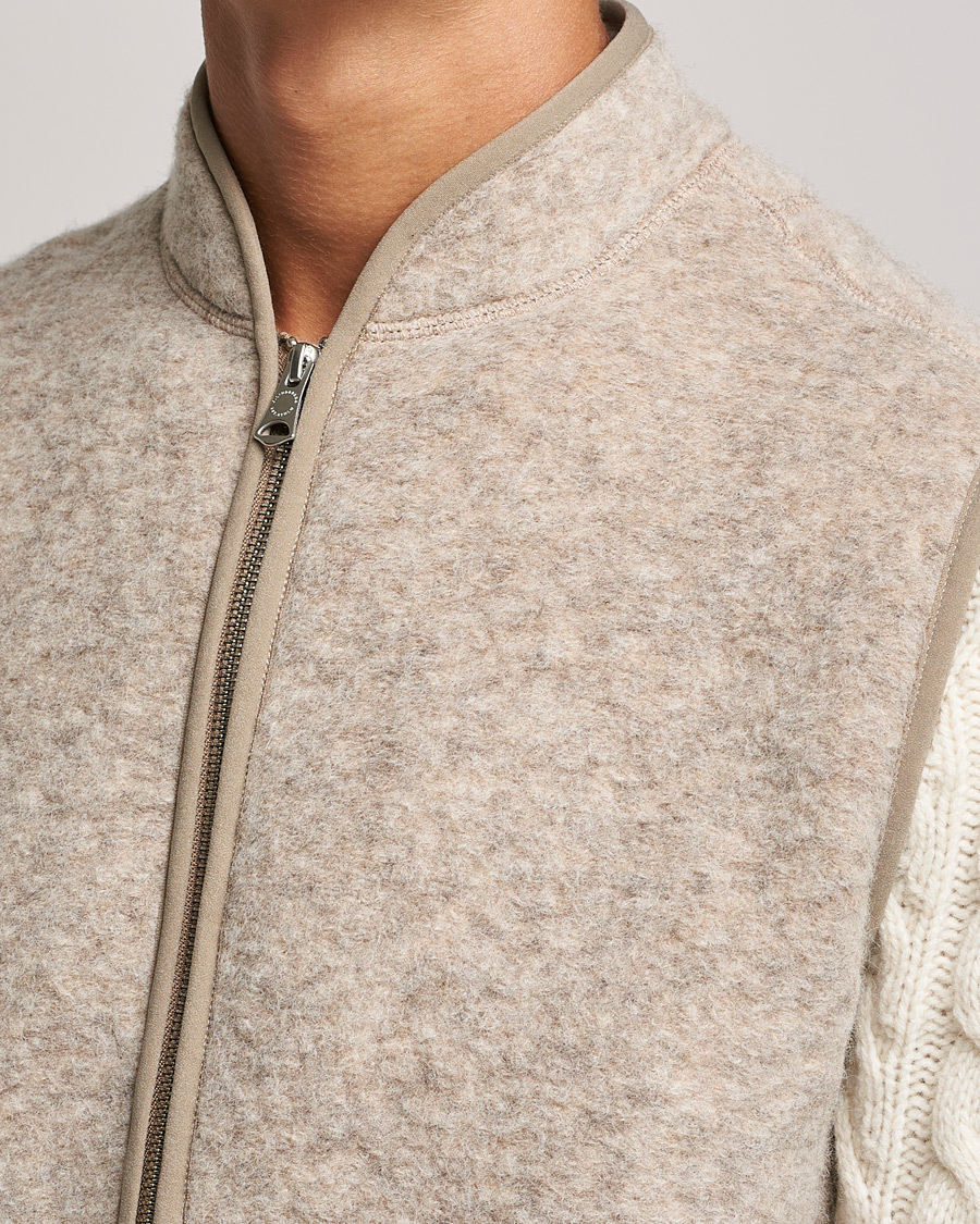 Herren | Pullover | J.Lindeberg | Duncan Wool Fleece Vest Tiger Brown