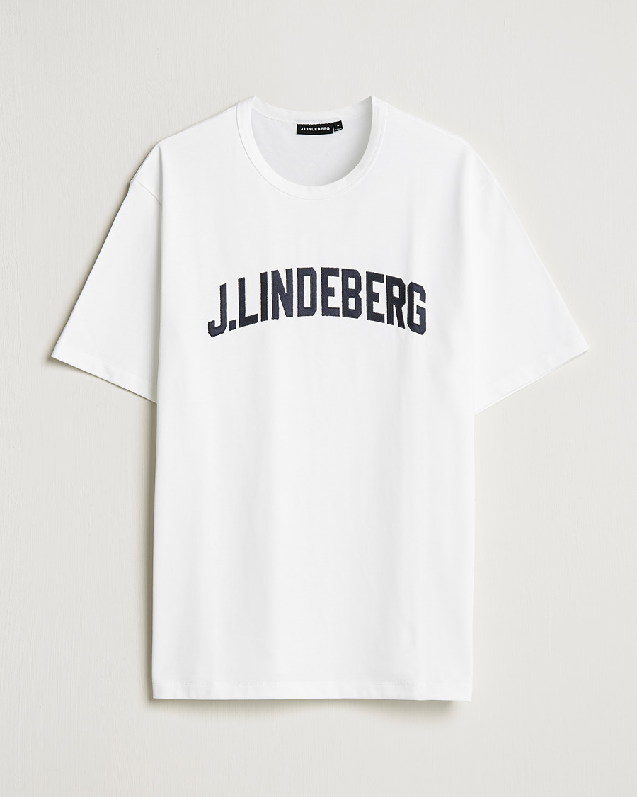 Herren | T-Shirts | J.Lindeberg | Camilo Logo T-Shirt White