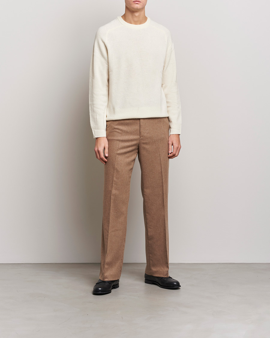 Herren | Hosen | J.Lindeberg | Haij Clean Flannel Trousers Tiger Brown
