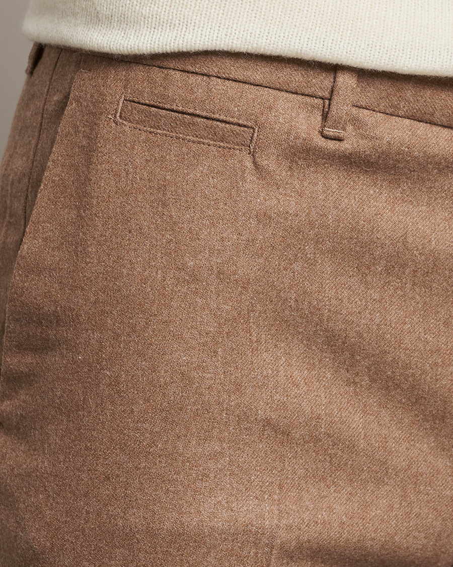 Herren | Hosen | J.Lindeberg | Haij Clean Flannel Trousers Tiger Brown