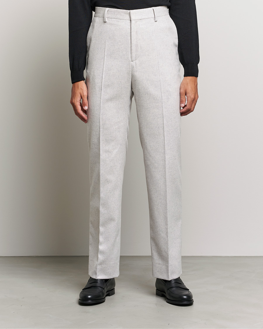 Herren |  | J.Lindeberg | Ranon Carded Wool Flannel Trousers Micro Chip