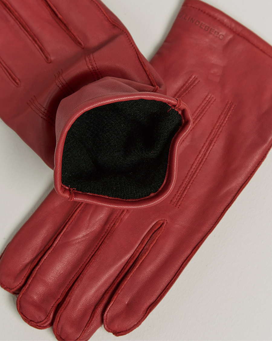 Herren | Handschuhe | J.Lindeberg | Milo Leather Glove Fired Brick