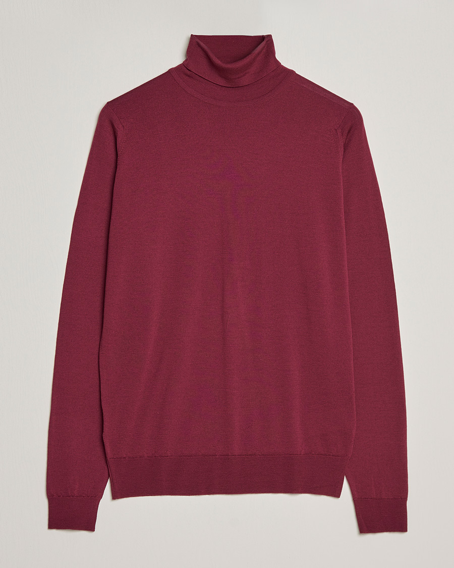 Herren | Pullover | John Smedley | Cherwell Extra Fine Merino Rollneck Bordeaux