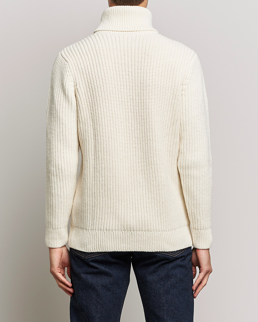 Herren | Pullover | Armor-lux | Pull Col Montant Wool Sweater Off White