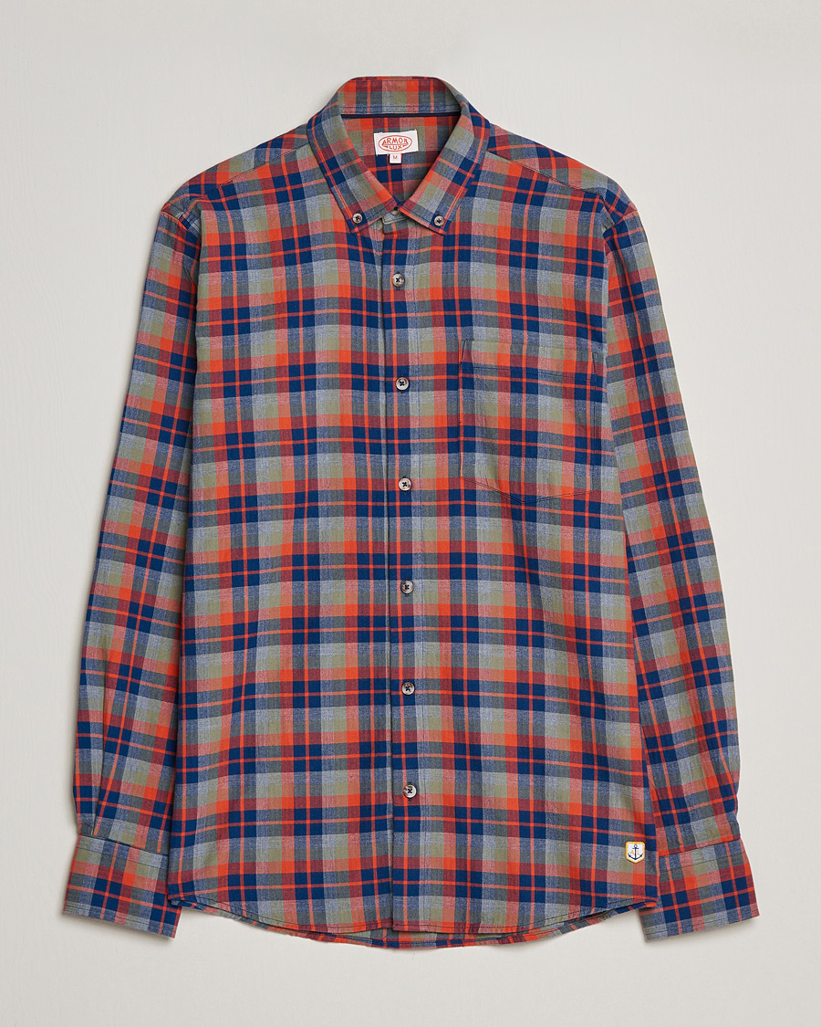Herren | Hemden | Armor-lux | Chemise Flannel Shirt Green Blue