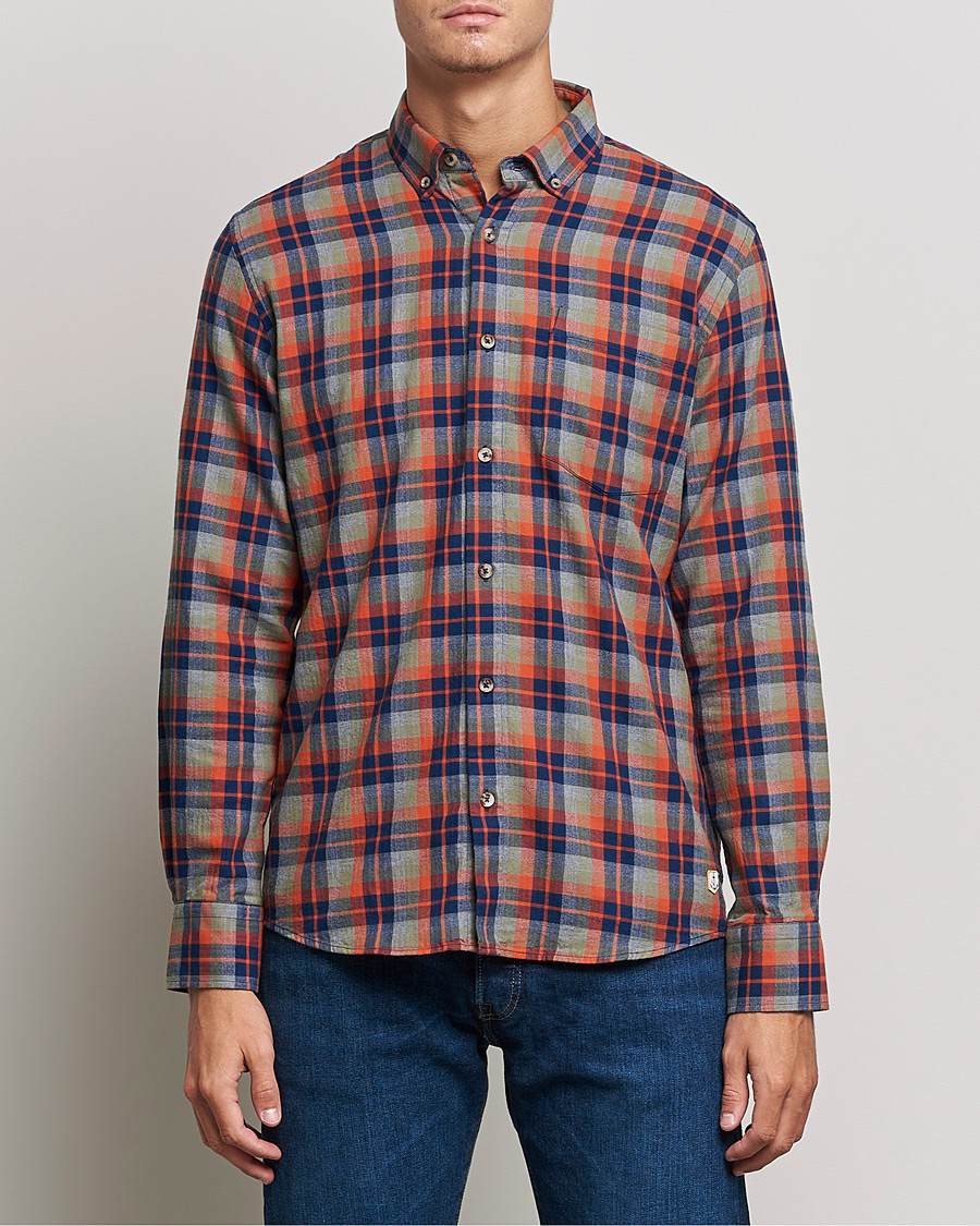 Herren | Hemden | Armor-lux | Chemise Flannel Shirt Green Blue