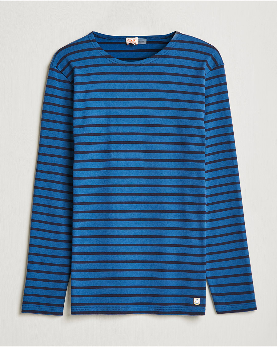 Herren | Langarm T-Shirt | Armor-lux | Houat Héritage Stripe Longsleeve T-shirt  Navy/Blue