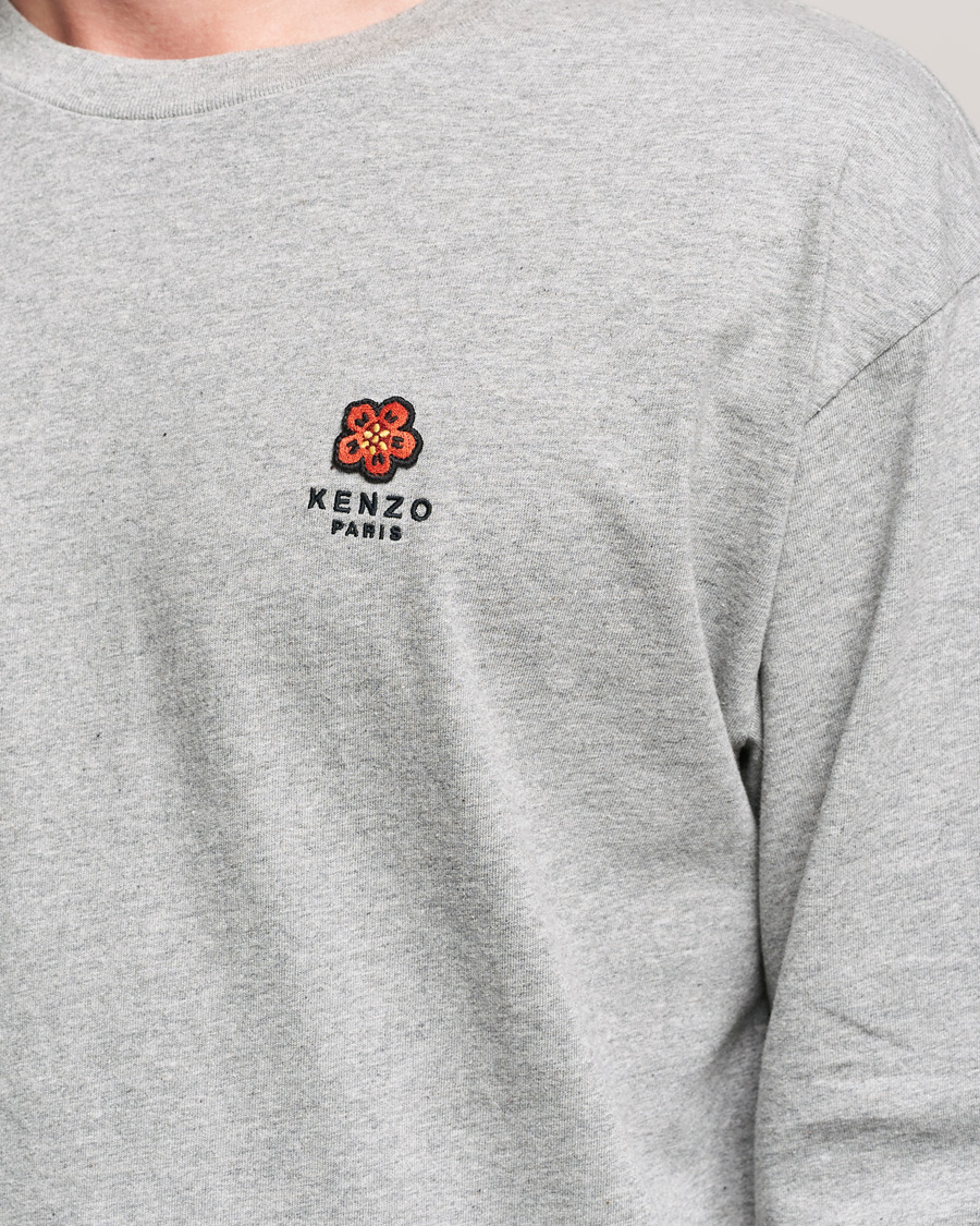Herren | T-Shirts | KENZO | Logo Classic Long Sleeve Tee Pearl Grey