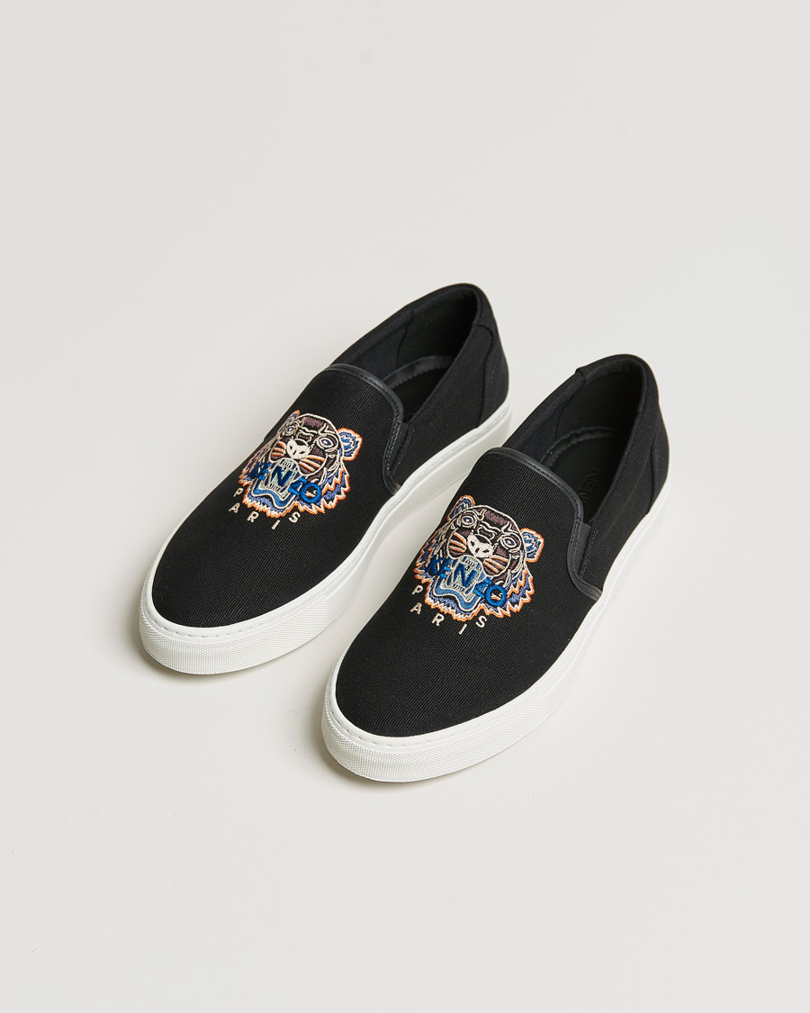 Herren | KENZO Tiger Slip On Sneaker Black | KENZO | Tiger Slip On Sneaker Black