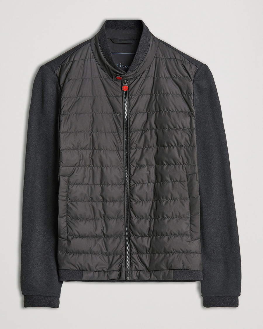 Herren |  | Kiton | Cotton/Cashmere Hybrid Jacket Charcoal