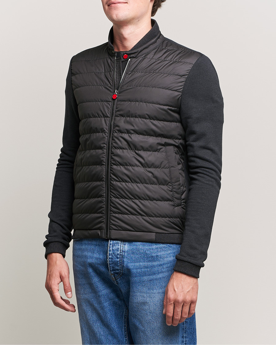 Herren | Kiton | Kiton | Cotton/Cashmere Hybrid Jacket Charcoal