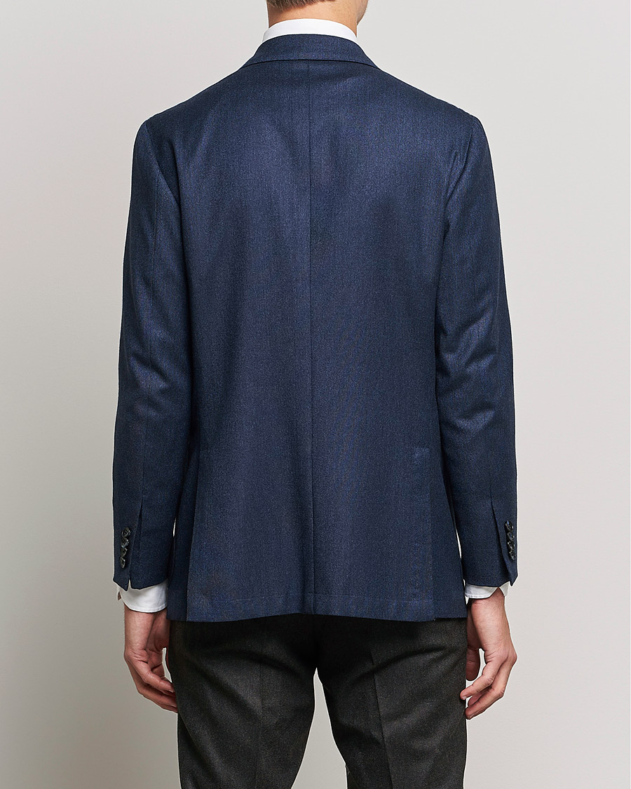 Herren | Sakkos | Kiton | Wool/Cashmere Hopsack DB Blazer Navy