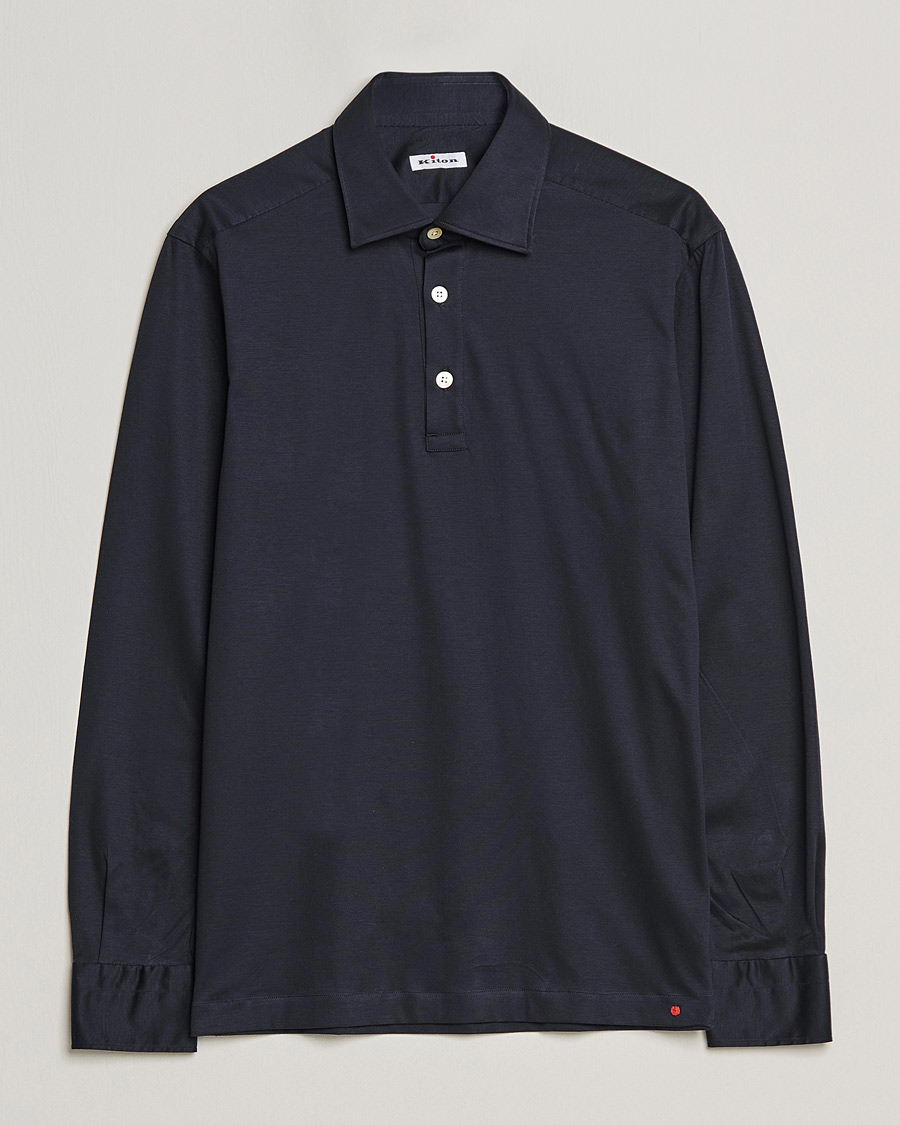 Herren |  | Kiton | Long Sleeve Polo Shirt Navy