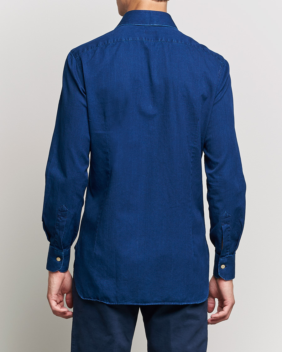 Herren | Hemden | Kiton | Slim Fit Denim Shirt Blue Wash