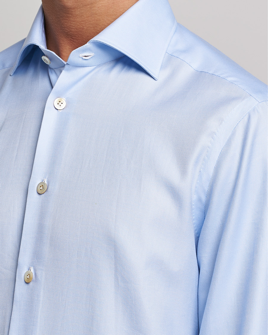 Herren | Hemden | Kiton | Slim Fit Royal Oxford Shirt Light Blue