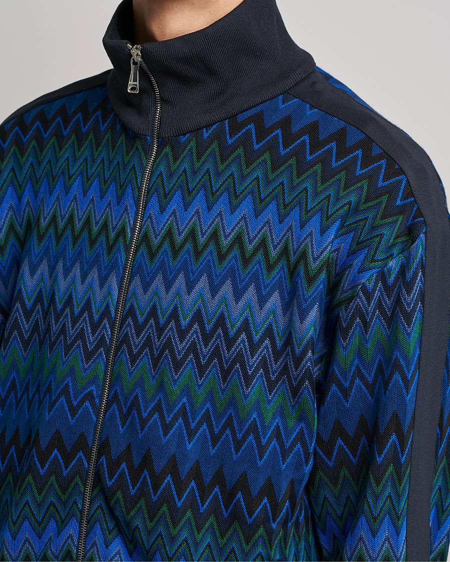 Herren | Pullover | Missoni | Chevron Full Zip Sweater Navy