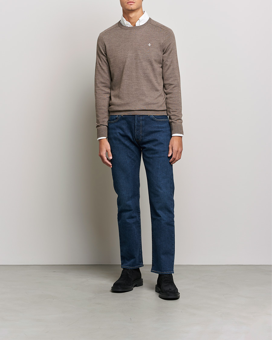 Herren | Pullover | Morris | Merino O-neck Brown