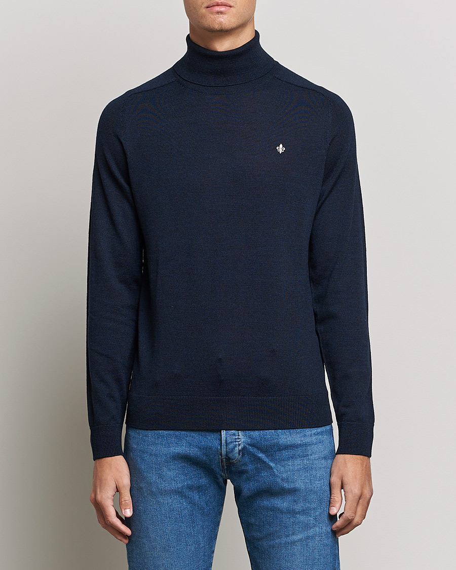 Herren | Rollkragenpullover | Morris | Merino Rollneck Navy