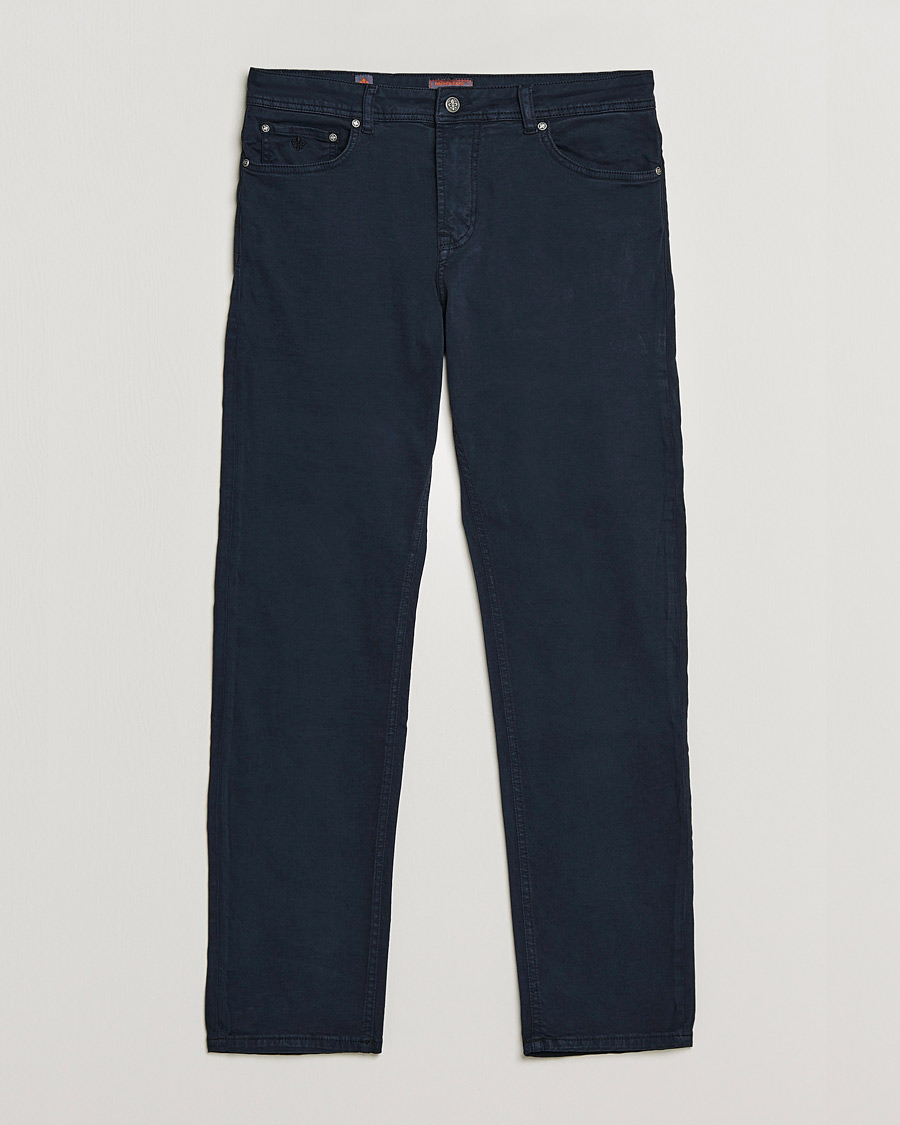 Herren | | Morris | James Brushed Chinos Navy