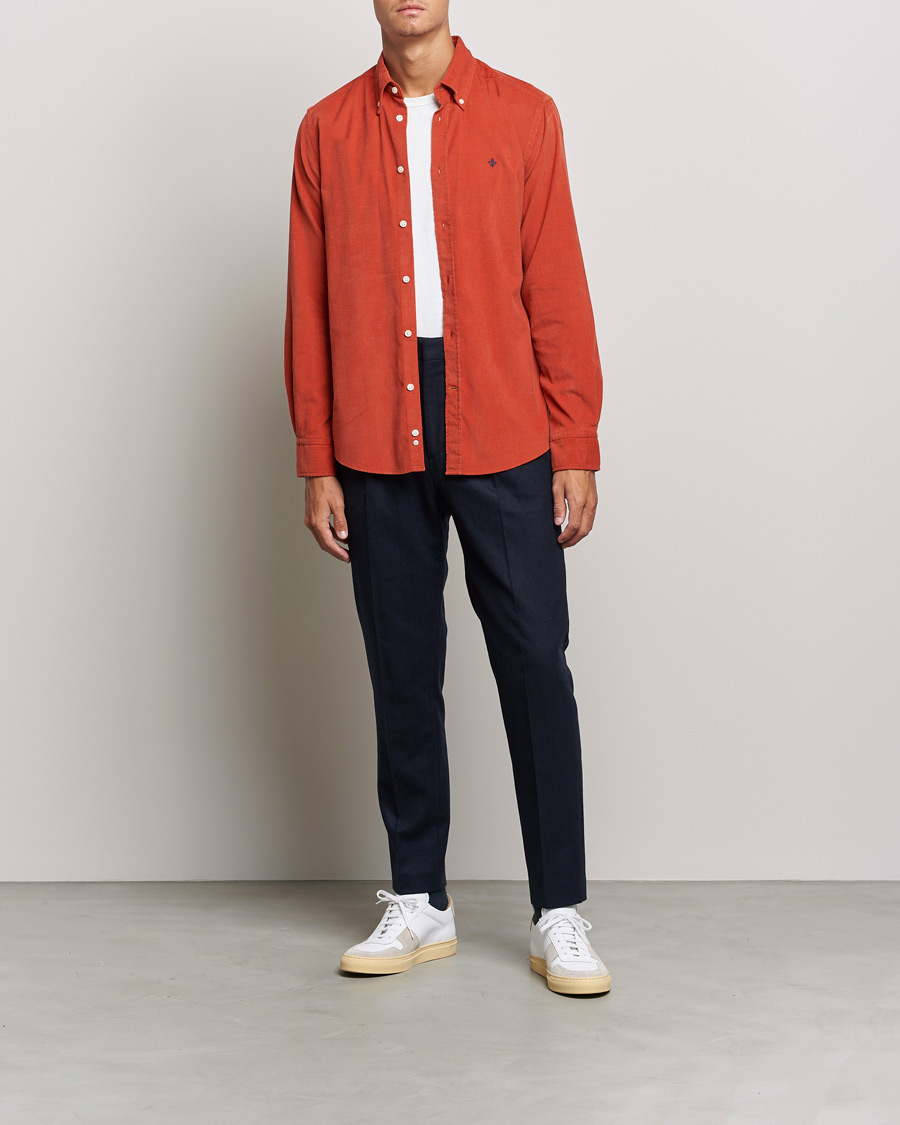 Herren | Hemden | Morris | Douglas Corduroy Button Down Shirt Red
