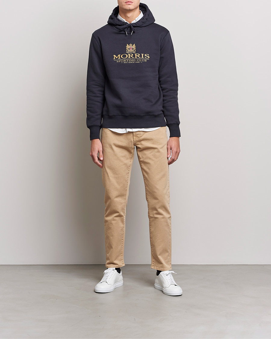 Herren | Pullover | Morris | Trevor Logo Hoodie Blue
