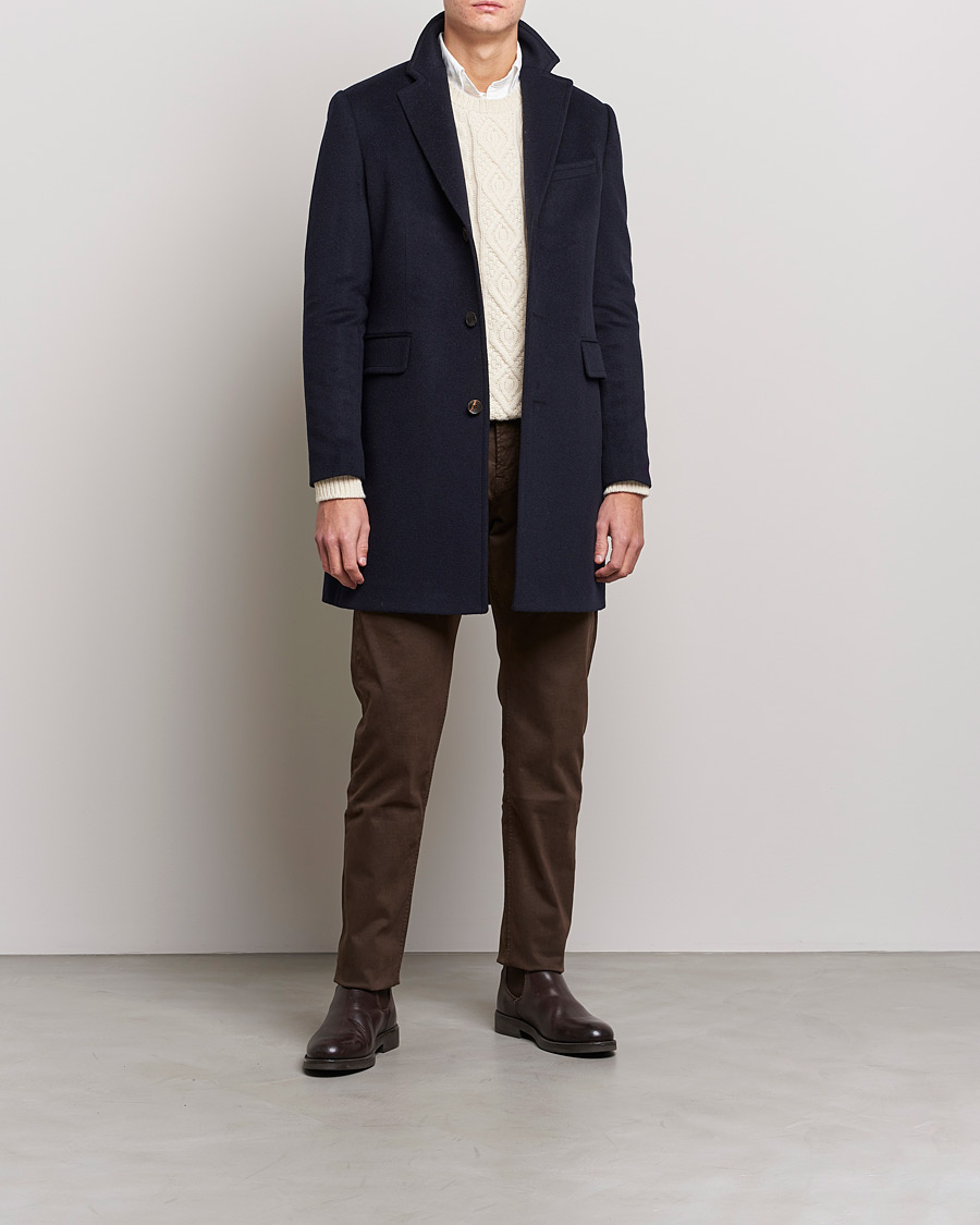 Herren | Jacken | Morris | Wool/Cashmere Coat Navy