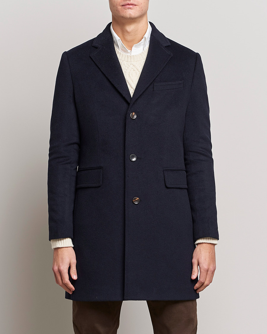 Herren | Jacken | Morris | Wool/Cashmere Coat Navy