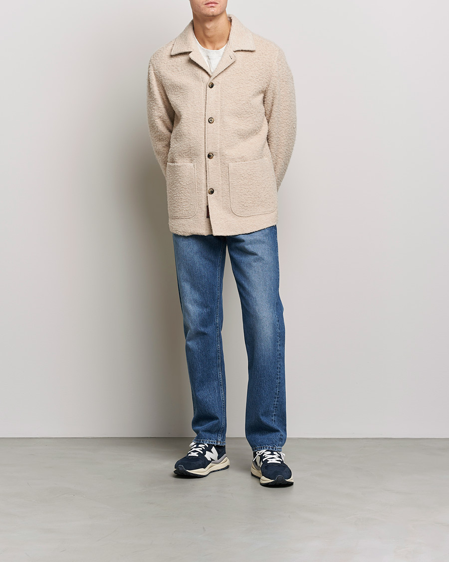 Herren | Jacken | Morris | Shaggy Shirt Jacket Beige