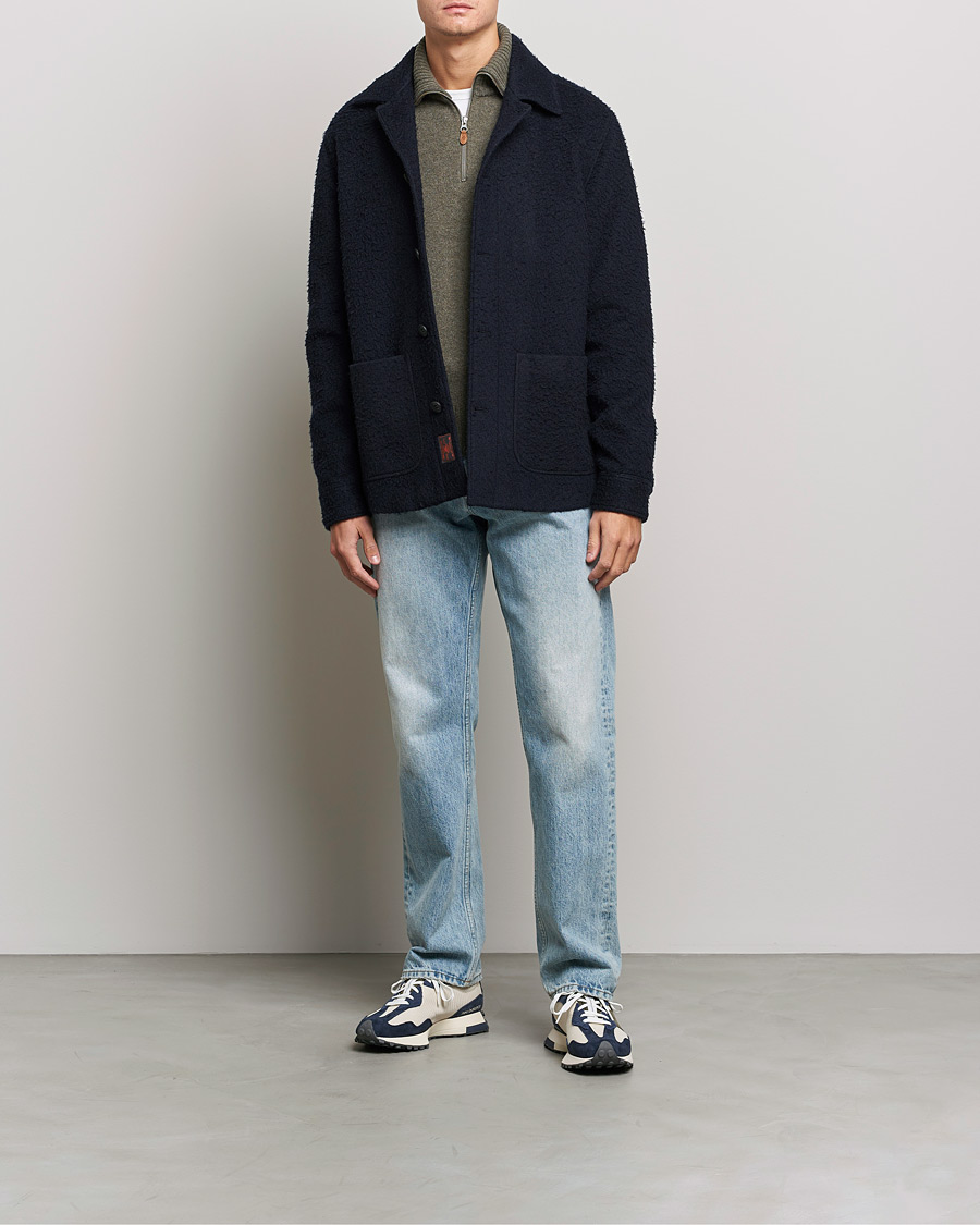 Herren | Jacken | Morris | Shaggy Shirt Jacket Navy