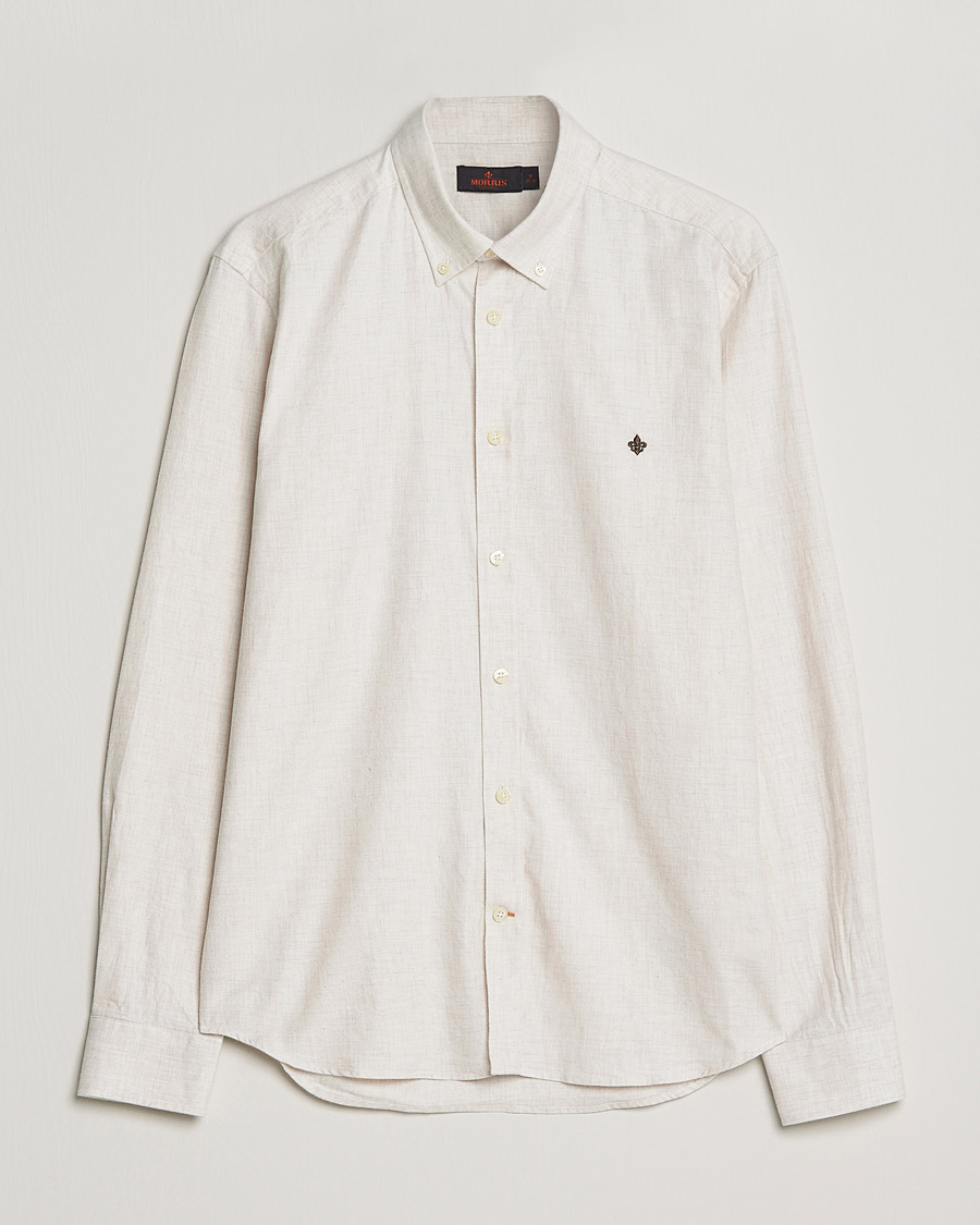 Herren | Hemden | Morris | Watts Flannel Button Down Shirt Beige