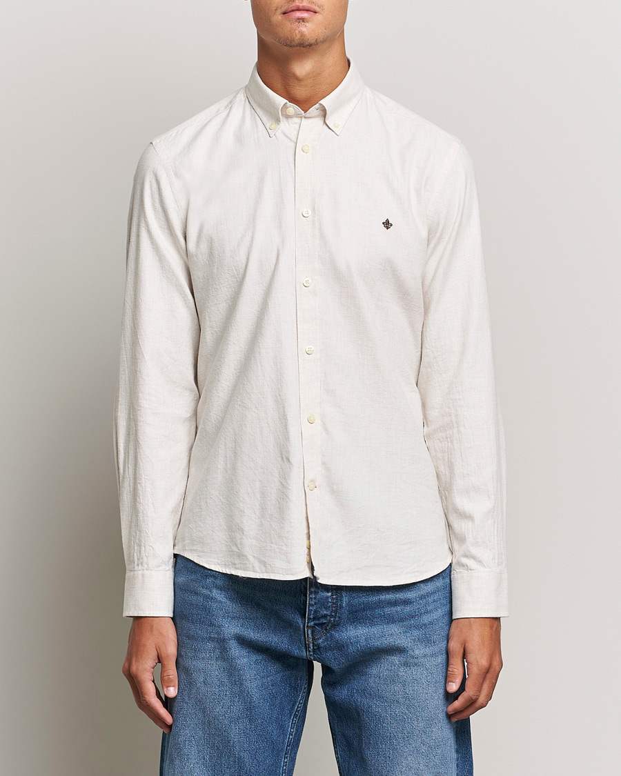 Herren | Hemden | Morris | Watts Flannel Button Down Shirt Beige