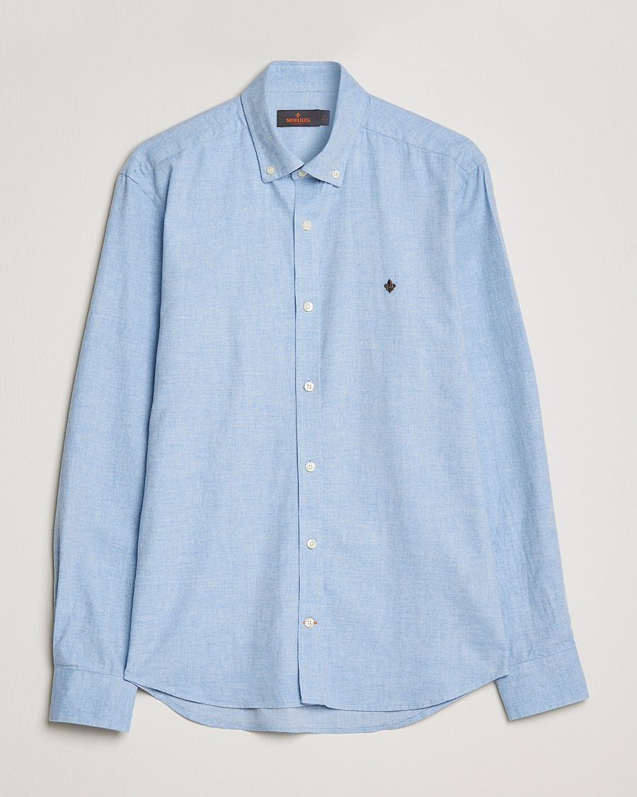 Herren |  | Morris | Watts Flannel Button Down Shirt Light Blue