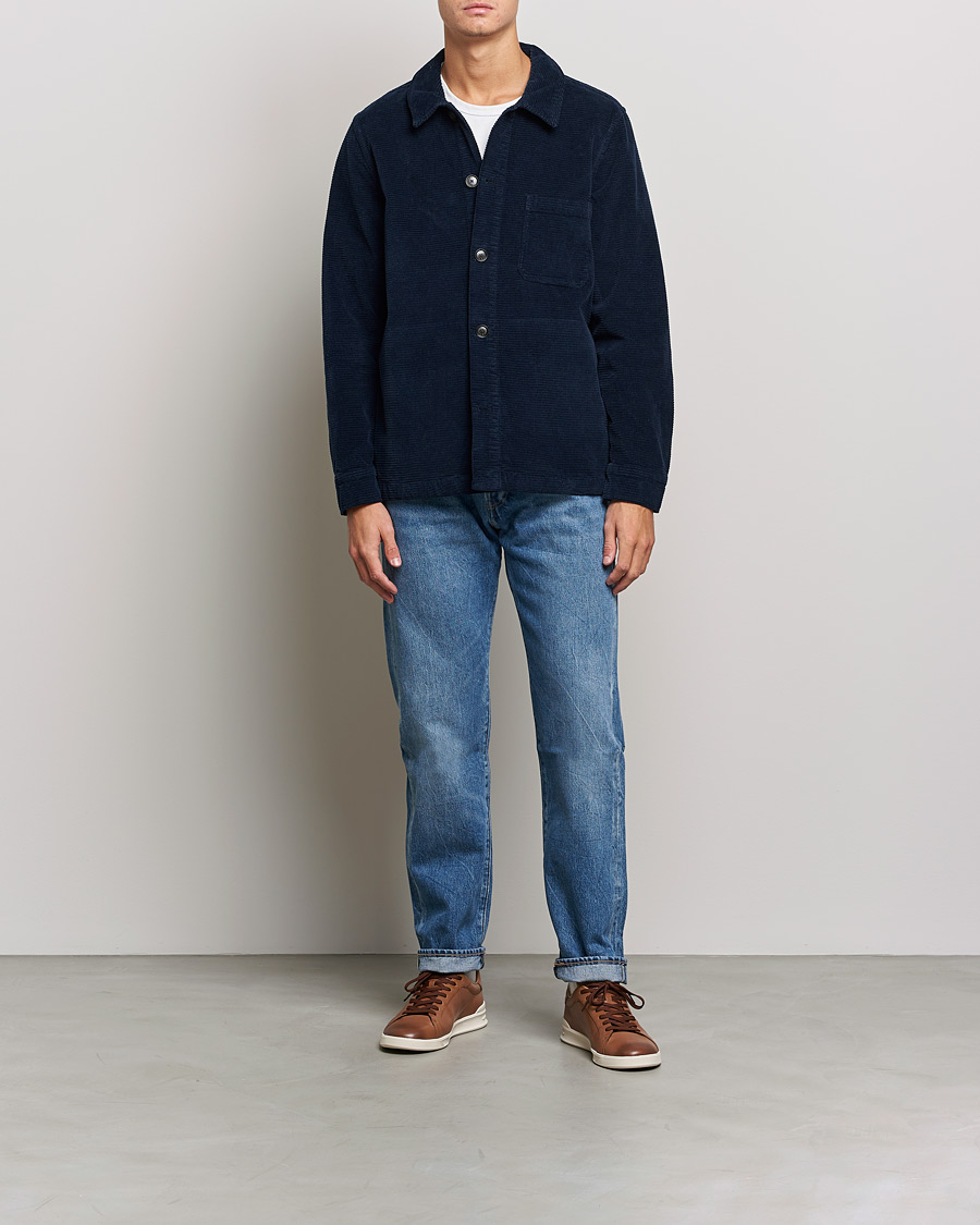 Herren |  | Morris | Criss Cuts Corduroy Shirt Jacket Blue