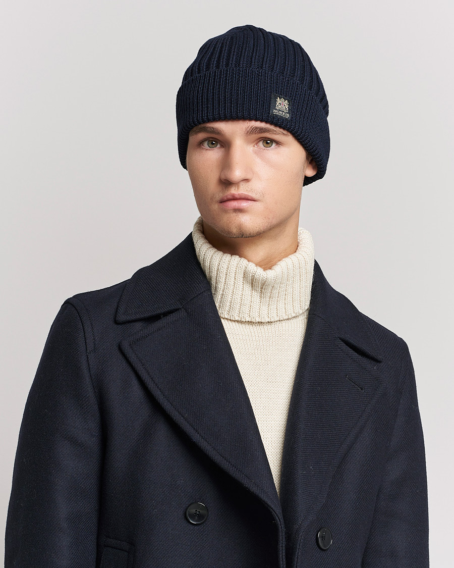 Herren | Morris Travor Merino Beanie Navy | Morris | Travor Merino Beanie Navy