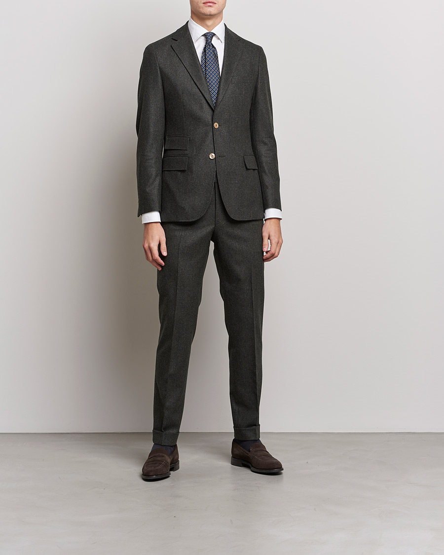 Herren | Sakkos | Morris Heritage | Keith Flannel Suit Blazer Green