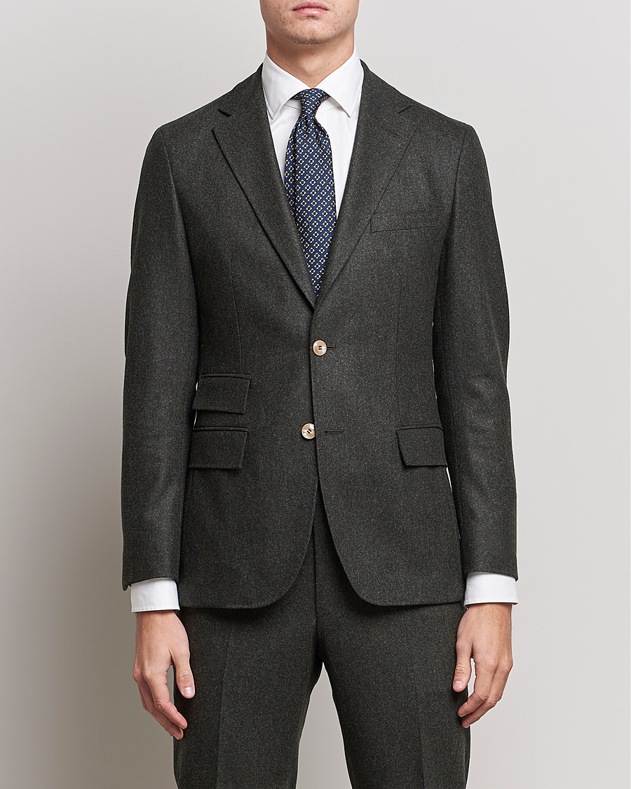 Herren | Sakkos | Morris Heritage | Keith Flannel Suit Blazer Green