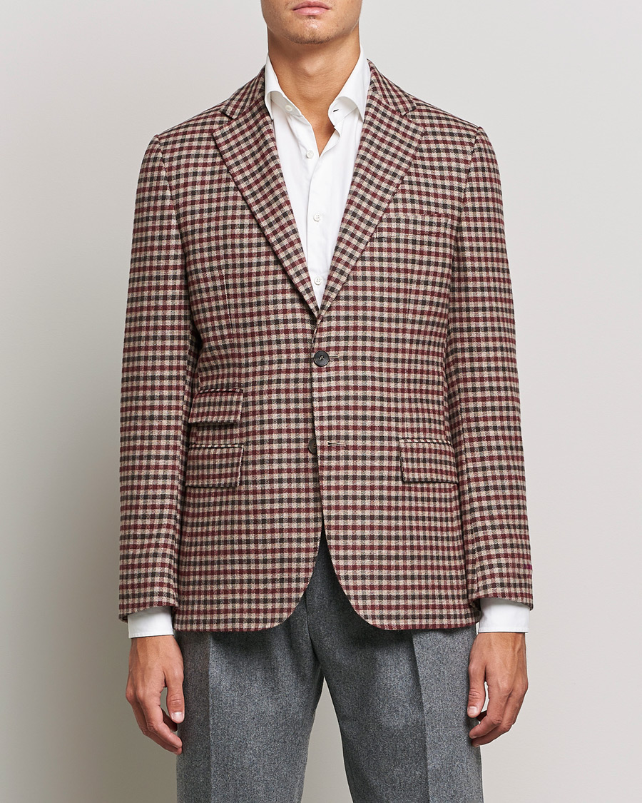 Herren | Sakkos | Morris Heritage | Keith Tartan Cotton/Cashmere Blazer Brown
