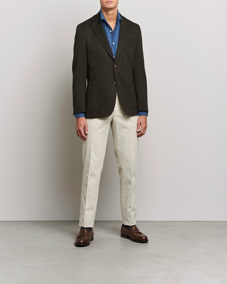 Herren | Sakkos | Morris Heritage | Mike Wool Jersey Blazer Brown