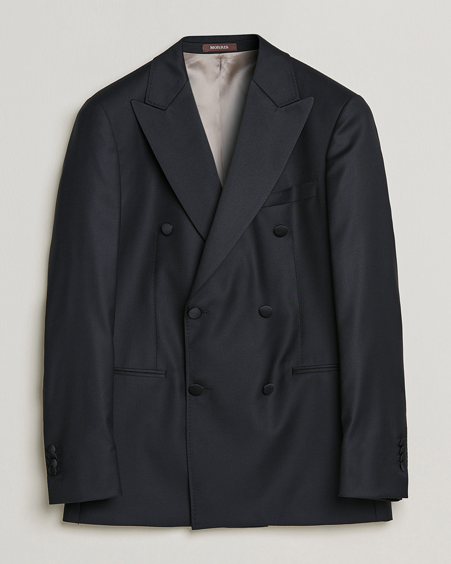 Herren | Sakkos | Morris Heritage | Double Breasted Tuxedo Blazer Black